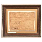 Massachusetts 1793 Needlework Sampler.