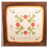 1858 Applique and Needlework Pillow Sham.