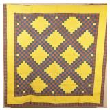 Antique Irish Chain Pattern Patchwork Quilt.