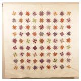 Antique 81 Star Pattern Patchwork Quilt.