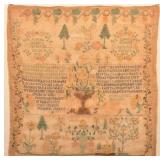 Snavely Family Needlework Sampler Dated 1839.