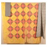 Three pieces of Antique Fabric.