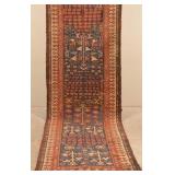 Vintage Floral and Geometric Pattern Oriental Runn