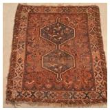 Antique/Vintage Floral Pattern Oriental Area Rug.