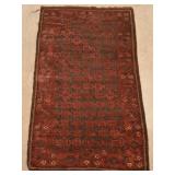 Antique/Vintage Geometric Pattern Oriental Area Ru