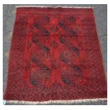 Antique/Vintage Geometric Pattern Oriental Area Ru