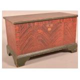 Western PA Paint Decorated Softwood Blanket Chest.