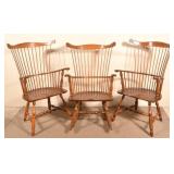 3 Shelley, Manheim, PA Reproduction Windsor Chairs