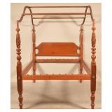 Pennsylvania Federal Cherry Canopy Rope Bed.