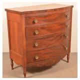 Pennsylvania Sheraton Bow-Front Chest of Drawers.