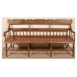 Pennsylvania 19th Century Paint Decorated Settee.