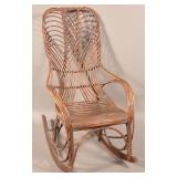 Late 19th Century Bent Twig Rocking Chair.