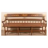 Pennsylvania 19th Century Paint Decorated Settee.