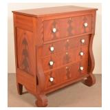 Empire Bold Grain Paint Decorated Chest of Drawers