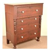 Empire Grain Paint Decorated Chest of Drawers.