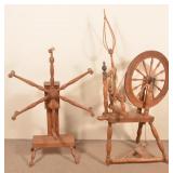 PA 19th Century Spinning Wheel and Wool Winder.