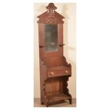 American Victorian Walnut Mirror-Back Washstand.