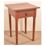 Pennsylvania Sheraton Cherry One Drawer Stand.