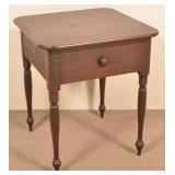 Pennsylvania Sheraton Cherry One Drawer Work Stand