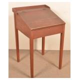 PA Hepplewhite Softwood School Desk with Red Paint