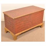 PA Federal Smoke Decorated Softwood Blanket Chest.