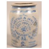 Hamilton & Jones Two Gallon Stoneware Storage Jar.