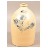 T.H. Wilson Floral Decorated 2 Gallon Stoneware Ju