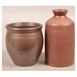 Two H.H. Zigler, Newville, PA Earthenware Storage