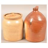 Two PA Signed One Gallon Stoneware Pieces.