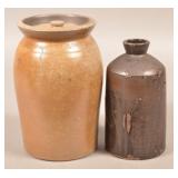 Two H.H. Zigler, Newville, PA Earthenware Storage