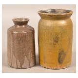 Two H.H. Zigler, Newville, PA Earthenware Storage