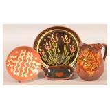 Four Pieces of Contemporary Redware.