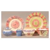 Six Pieces of Various Spatterware China.