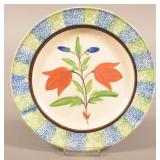 Blue and Green Rainbow Spatter China Plate.