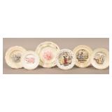 Six Various Staffordshire China Transfer Toddy Pla