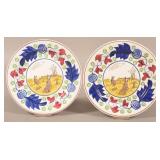 Two Rabbitware Stick Spatter Ironstone China Plate