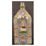 Stiegel Type Enamel Decorated Glass Cologne Bottle