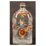 Stiegel Type Enamel Decorated Glass Cologne Bottle