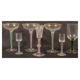 Seven Various Airtwist Stemware Pieces.