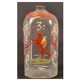 Stiegel Type Enamel Decorated Glass Cologne Bottle