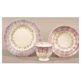 Purple Spatter Holly Berry Pattern China.