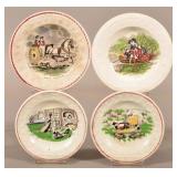 4 Decorated Ironstone China Child