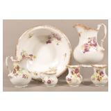 Anchor Pottery Floral Decorated Six Piece Wash Set