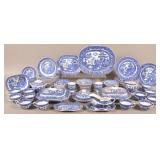 97 Pieces of Blue Willow Pattern China.