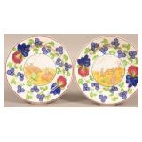 Two Rabbitware with Frog Ironstone China Plates.