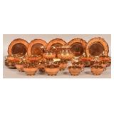 36 Piece Copper Lustre China Set.