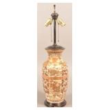 Antique Japanese Satsuma Vase Lamp.