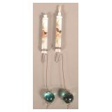 Pair of German Cherub Decorated Fluid Lamps.