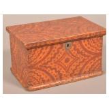 19th Century Paint Decorated Trinket Chest.