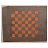American 19th Century Paint Decorated Game Board.